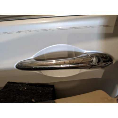 Ручка двери внешняя задняя лев хром Hyundai Sonata Hybrid 10-15 США 826513S010, 82651-3S010 купить на разборке в Киеве доставка в другие города
